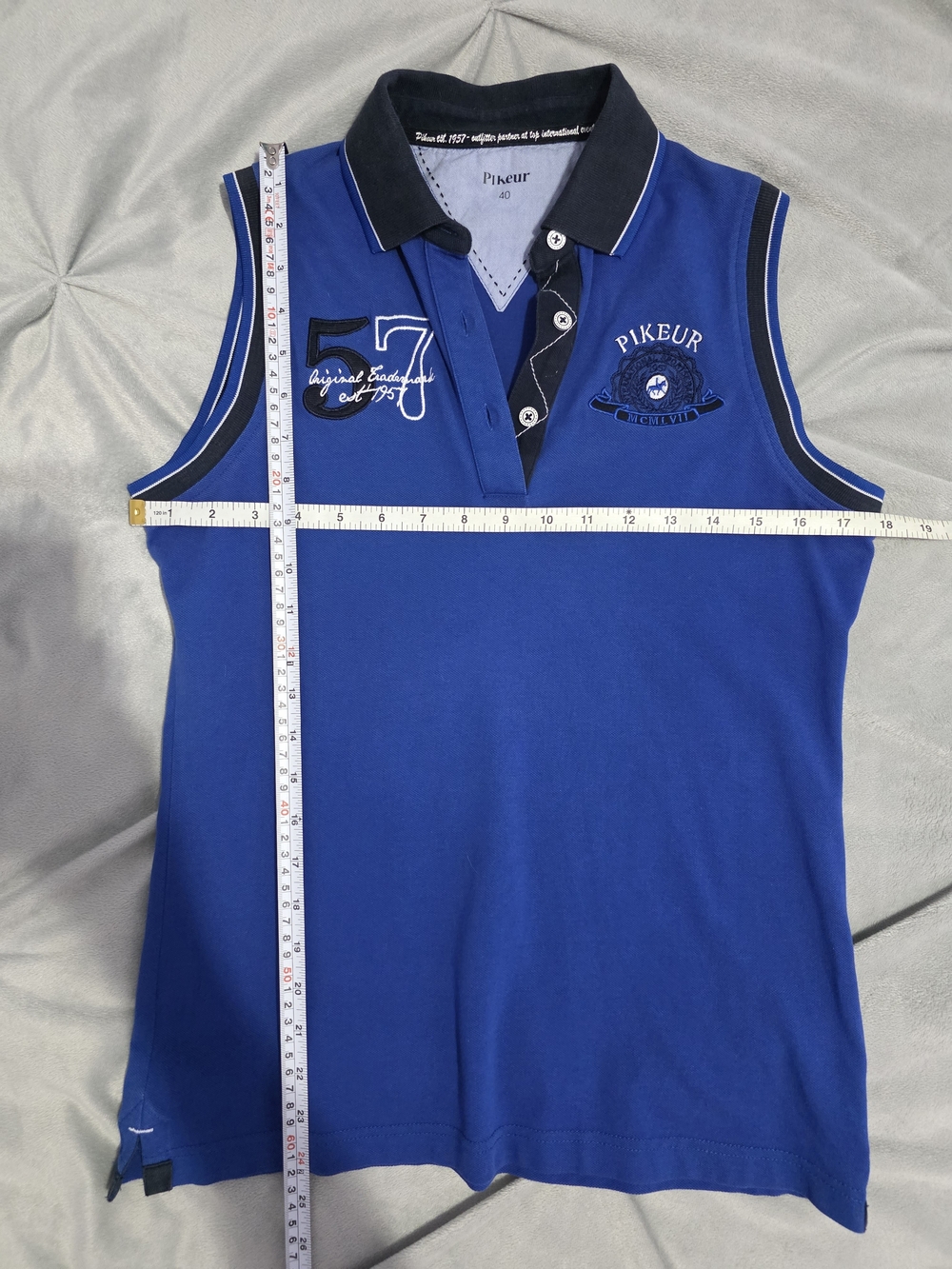 Pikeur Women's Sleeveless Polo Tank Top in Royal Blue